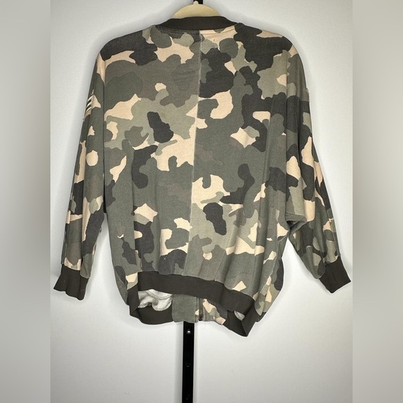 Zara Trafaluc Camo Jacket with Sleeve Patches - Size 4 - Picture 2 of 4